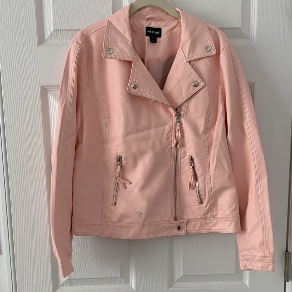 Pink Faux Leather Jacket by Joe Boxer
